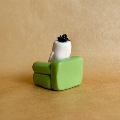 Thought K(not) | Original Character Mini Sculpture | Tiny Overthinker Desk Companion