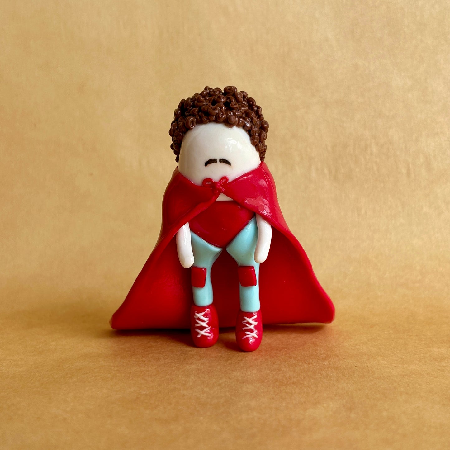 Nacho Libre Inspired Handmade Clay Figure | Collectible Mini Sculpture | Desktop Buddy