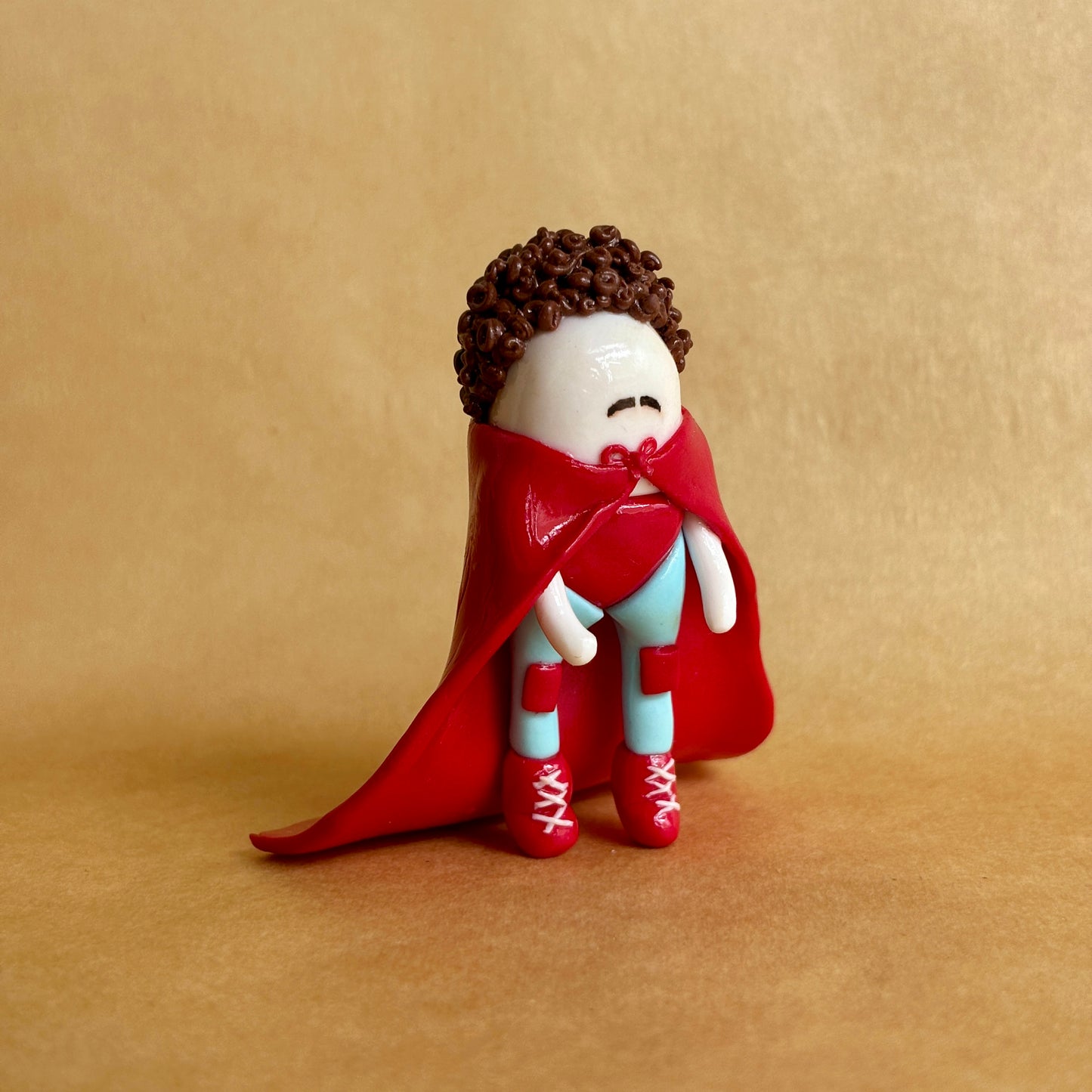 Nacho Libre Inspired Handmade Clay Figure | Collectible Mini Sculpture | Desktop Buddy