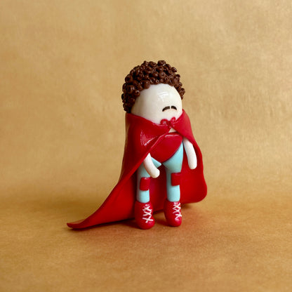 Nacho Libre Inspired Handmade Clay Figure | Collectible Mini Sculpture | Desktop Buddy
