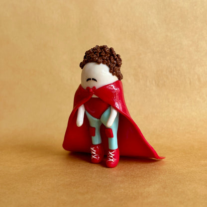 Nacho Libre Inspired Handmade Clay Figure | Collectible Mini Sculpture | Desktop Buddy