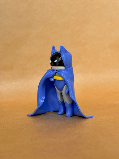 Batman Inspired Night Vigilante Clay Figure | Handmade Collectible | Shelf Decor | Fan Art Inspired