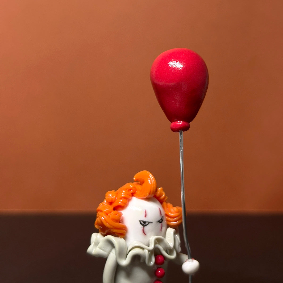 Pennywise Inspired Clay Figurine | IT 2017 Clown Figure | Handmade Movie Shelf Decor