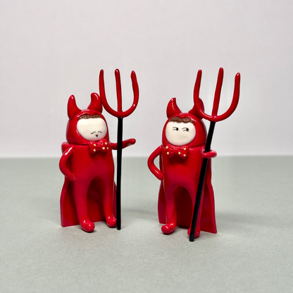 Problem Child Junior Inspired Figurines | Set of 2 Handmade Clay Movie Figures