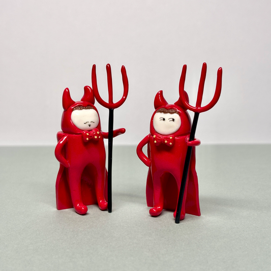 Problem Child Junior Inspired Figurines | Set of 2 Handmade Clay Movie Figures